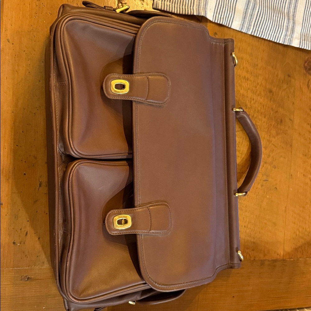 Coach Brown Leather vintage briefcase/ messenger